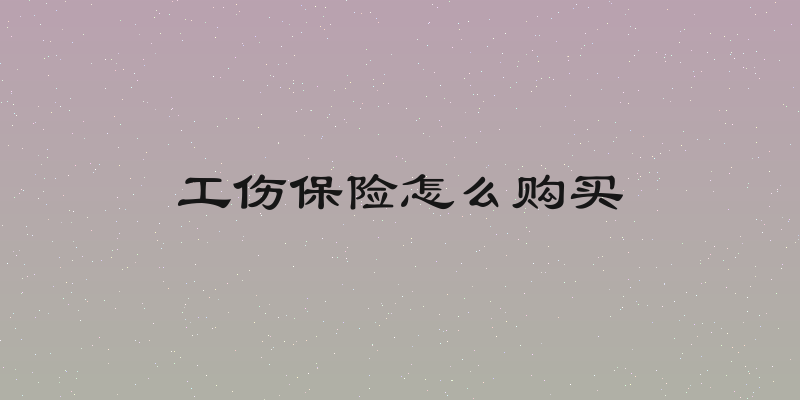 工伤保险怎么购买
