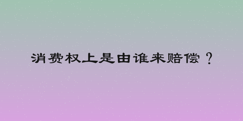 消费权上是由谁来赔偿？