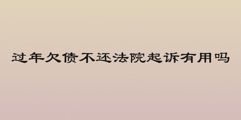 过年欠债不还法院起诉有用吗