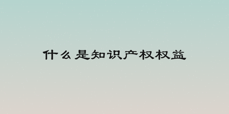 什么是知识产权权益