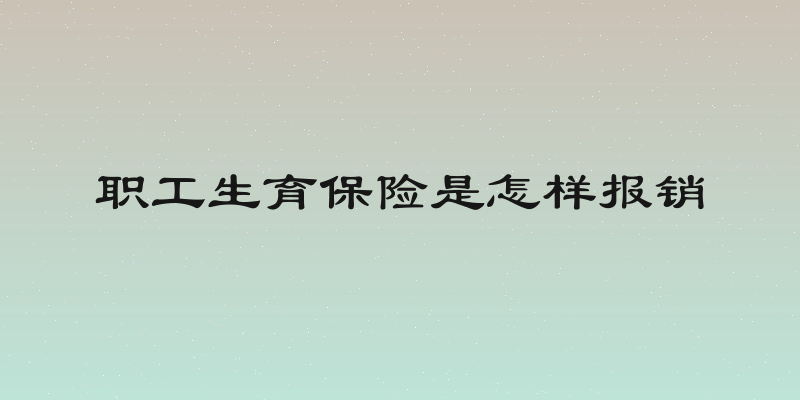 职工生育保险是怎样报销