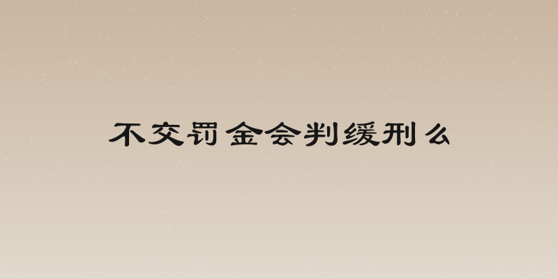 不交罚金会判缓刑么