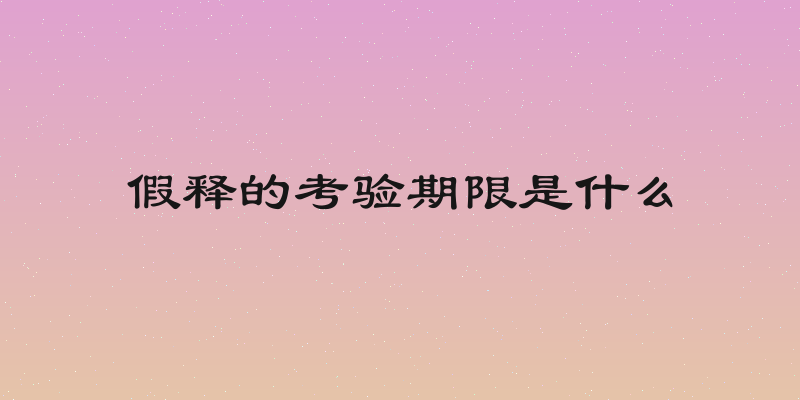 假释的考验期限是什么