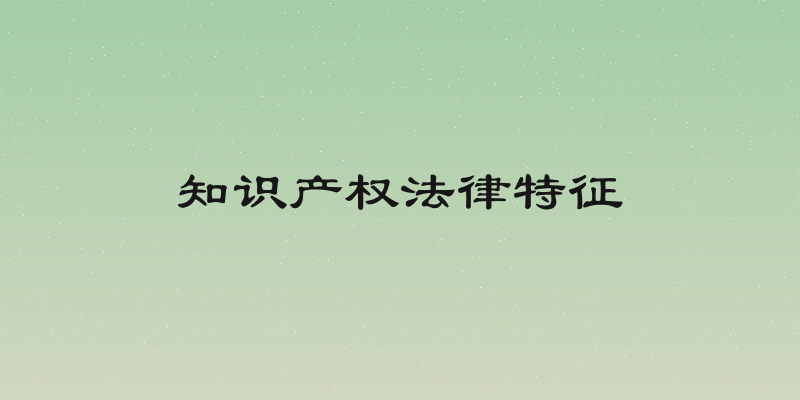 知识产权法律特征