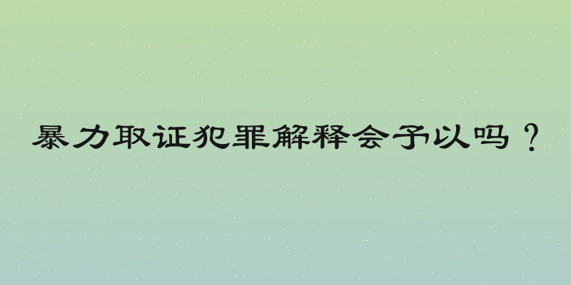 暴力取证犯罪解释会予以吗？
