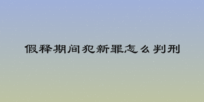 假释期间犯新罪怎么判刑