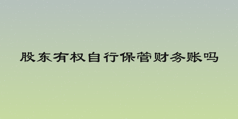 股东有权自行保管财务账吗