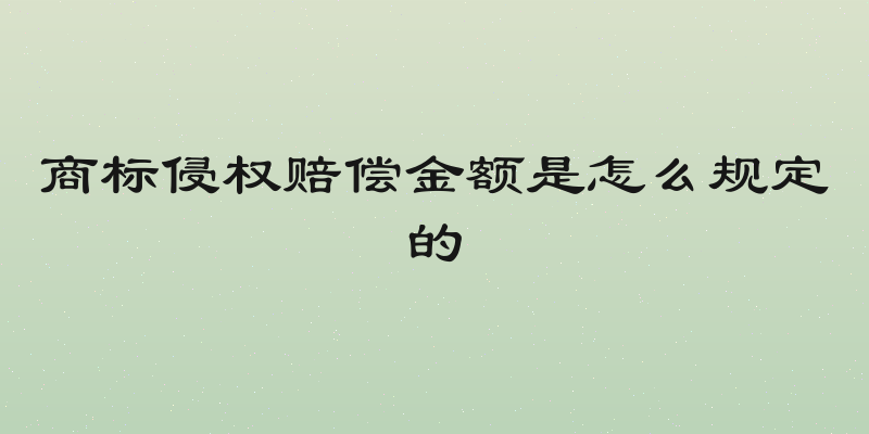 商标侵权赔偿金额是怎么规定的