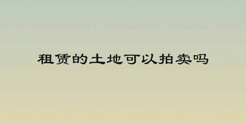 租赁的土地可以拍卖吗