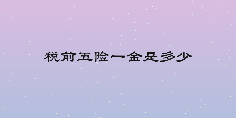 税前五险一金是多少