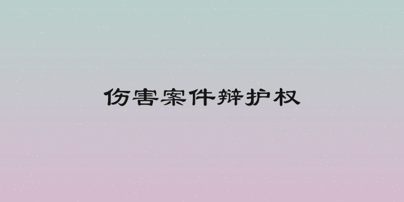伤害案件辩护权