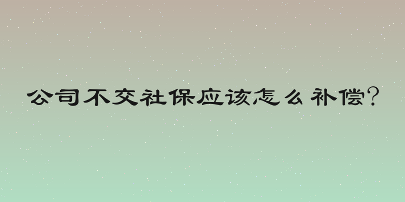 公司不交社保应该怎么补偿?