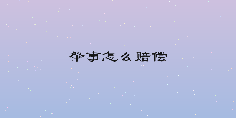肇事怎么赔偿