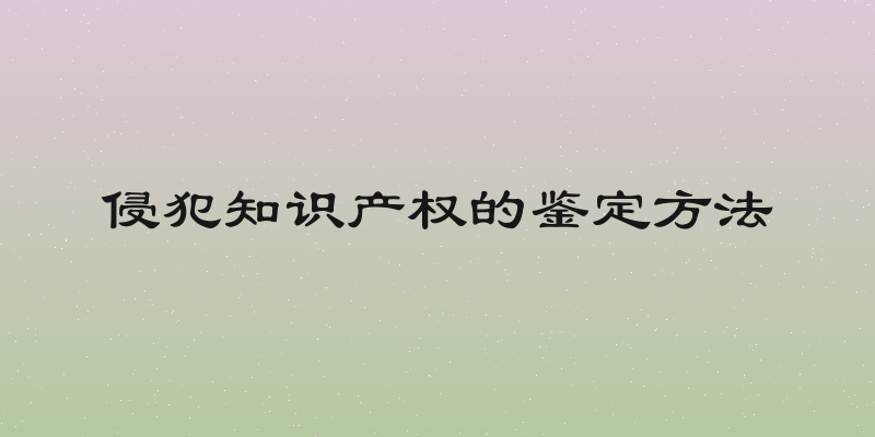 侵犯知识产权的鉴定方法