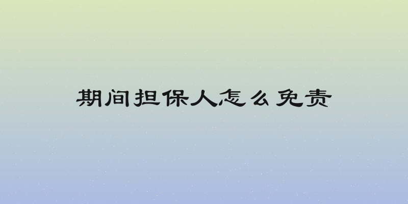 期间担保人怎么免责
