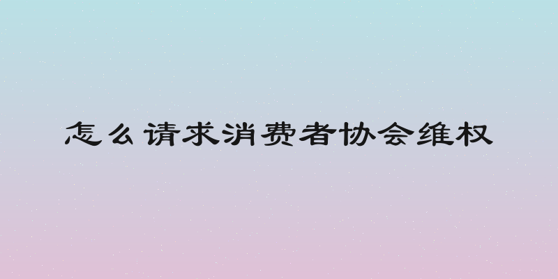 怎么请求消费者协会维权
