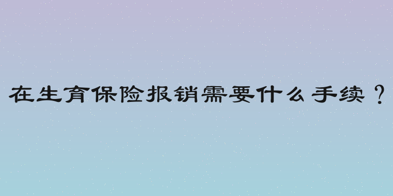 在生育保险报销需要什么手续？