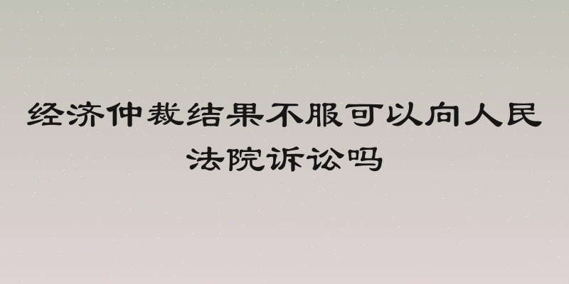 经济仲裁结果不服可以向人民法院诉讼吗