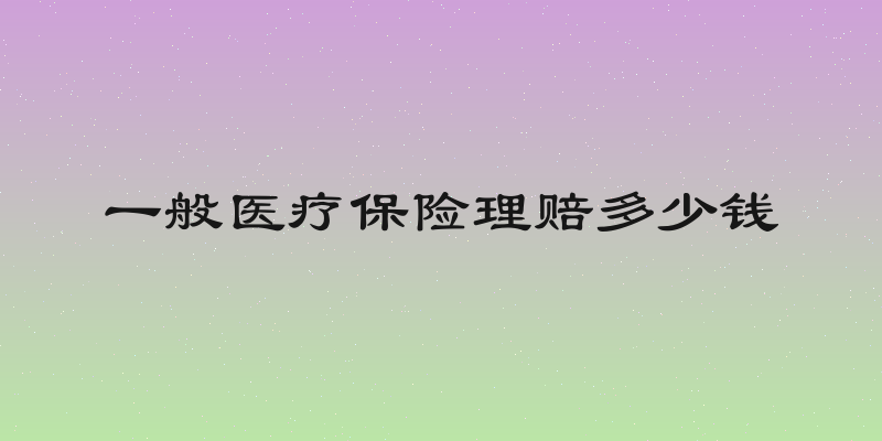 一般医疗保险理赔多少钱
