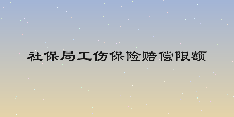 社保局工伤保险赔偿限额