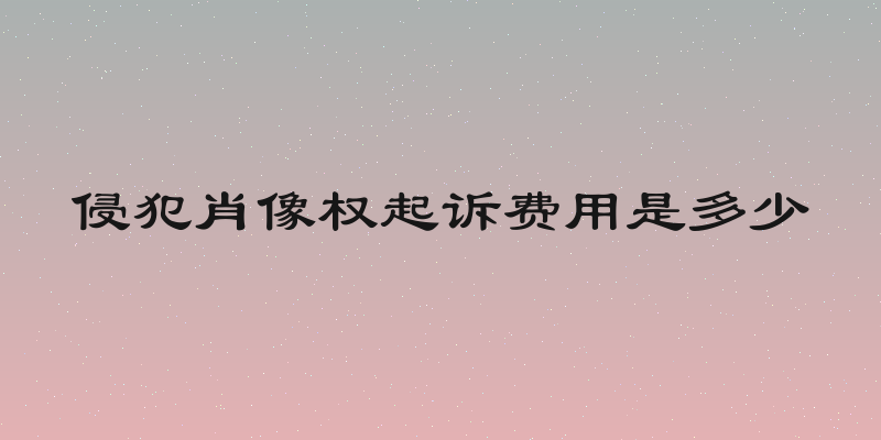侵犯肖像权起诉费用是多少