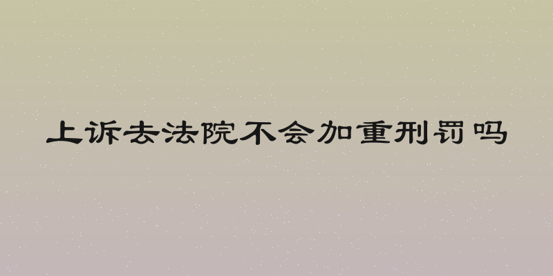 上诉去法院不会加重刑罚吗