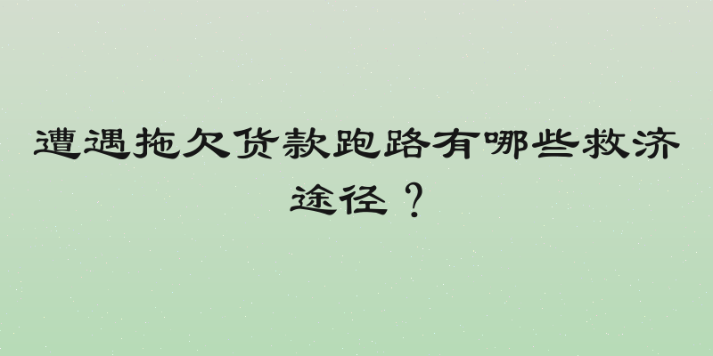 遭遇拖欠货款跑路有哪些救济途径？