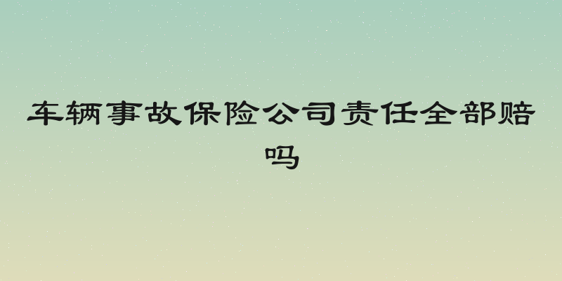 车辆事故保险公司责任全部赔吗