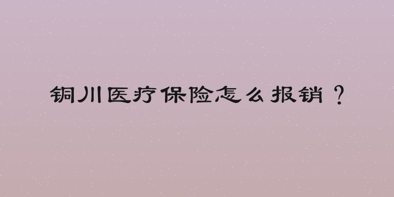 铜川医疗保险怎么报销？