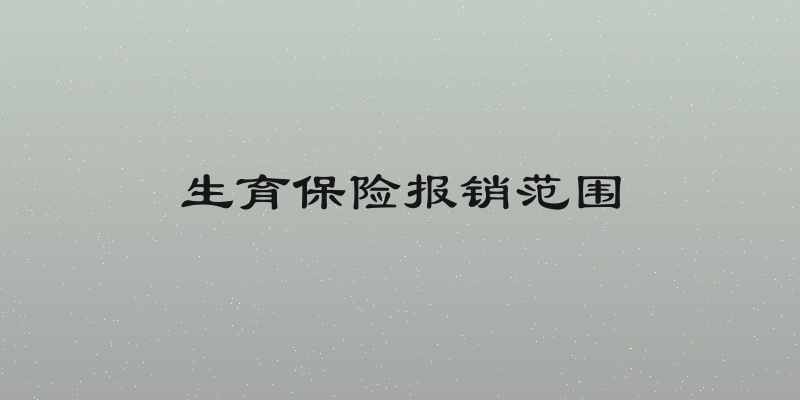 生育保险报销范围