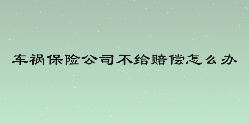 车祸保险公司不给赔偿怎么办