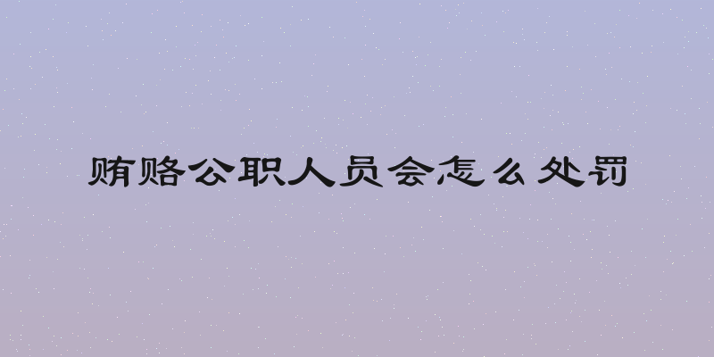 贿赂公职人员会怎么处罚