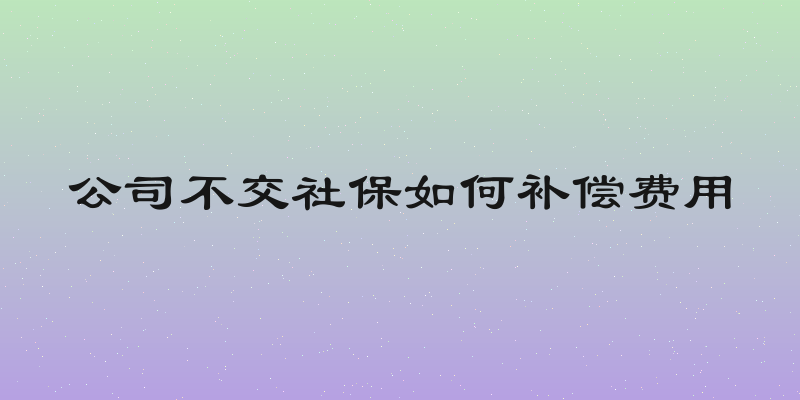 公司不交社保如何补偿费用
