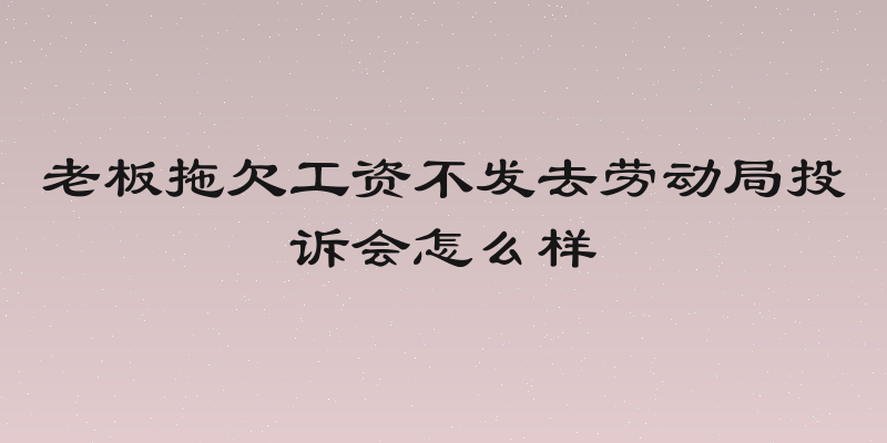老板拖欠工资不发去劳动局投诉会怎么样