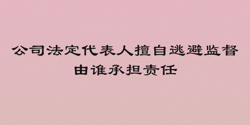 公司法定代表人擅自逃避监督由谁承担责任