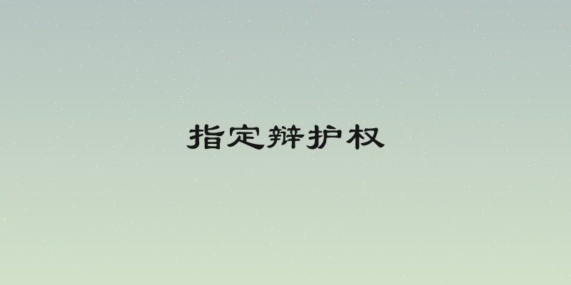 指定辩护权
