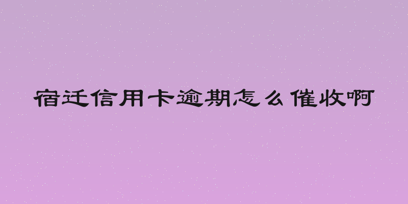 宿迁信用卡逾期怎么催收啊