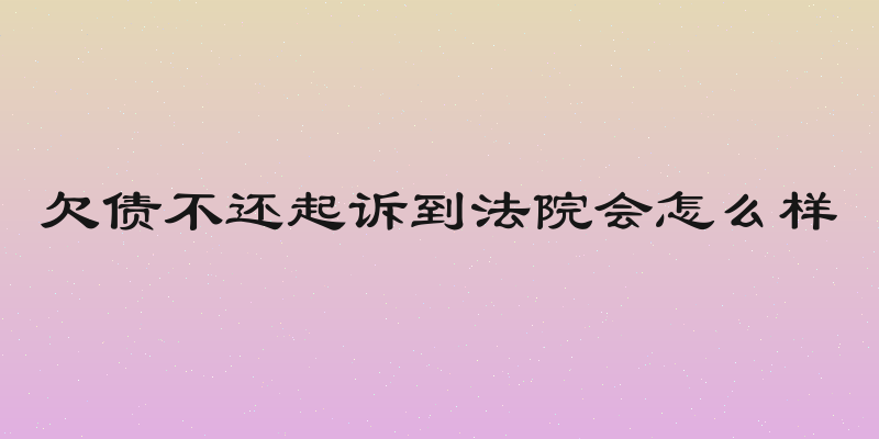 欠债不还起诉到法院会怎么样
