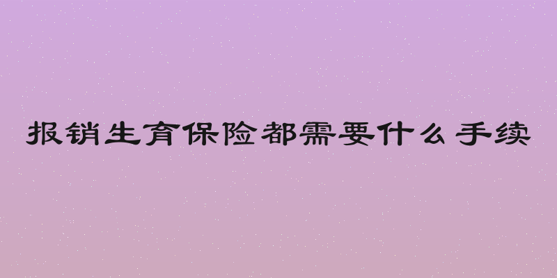 报销生育保险都需要什么手续