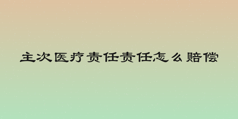 主次医疗责任责任怎么赔偿