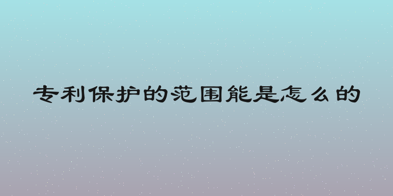 专利保护的范围能是怎么的