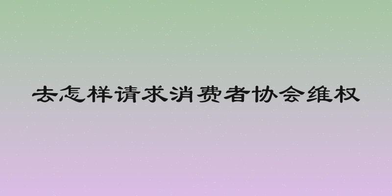 去怎样请求消费者协会维权