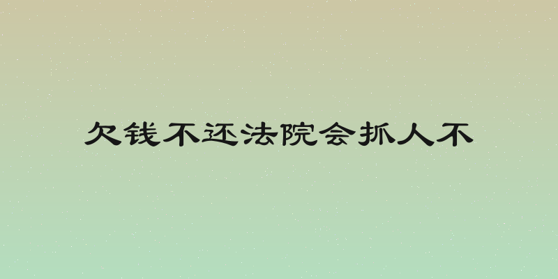 欠钱不还法院会抓人不