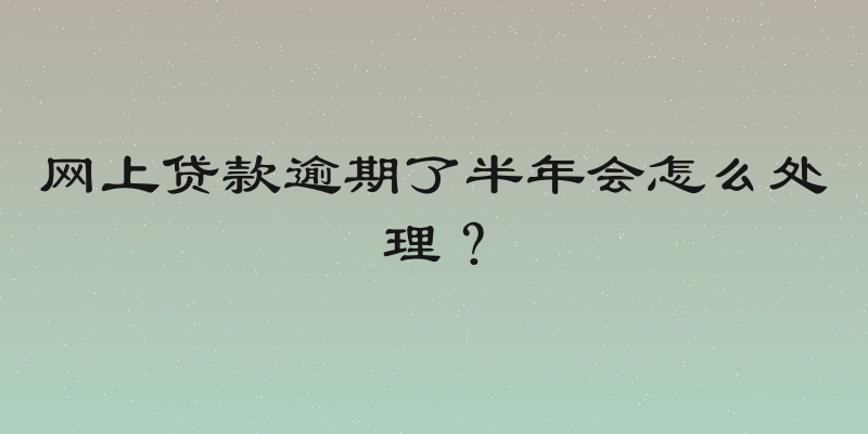 网上贷款逾期了半年会怎么处理？