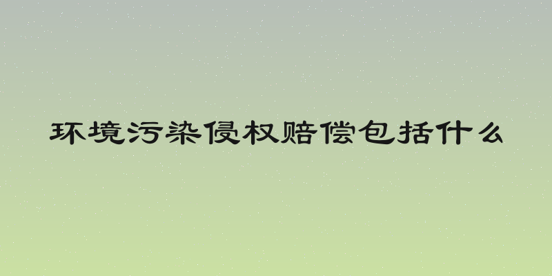 环境污染侵权赔偿包括什么