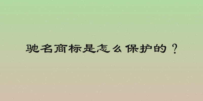 驰名商标是怎么保护的？