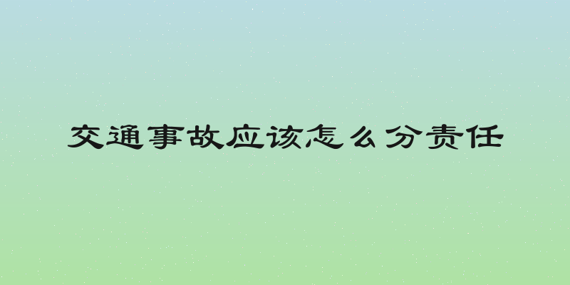 交通事故应该怎么分责任
