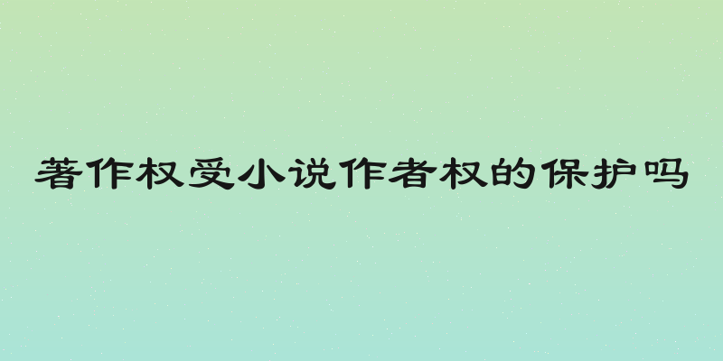 著作权受小说作者权的保护吗
