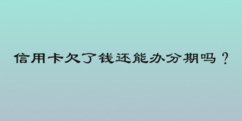 信用卡欠了钱还能办分期吗？