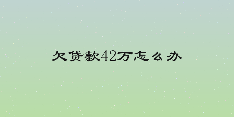 欠贷款42万怎么办